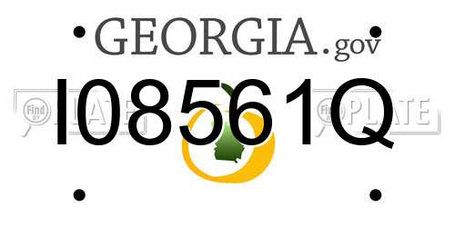I08561Q Georgia License Plate