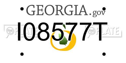 I08577T Georgia License Plate