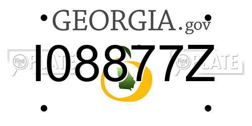 I08877Z Georgia License Plate