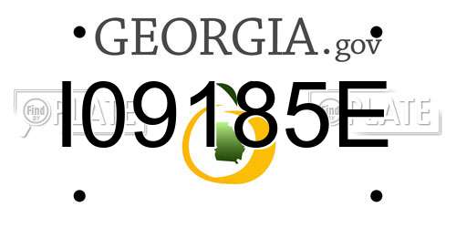 I09185E Georgia License Plate