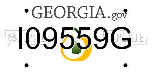 I09559G Georgia License Plate
