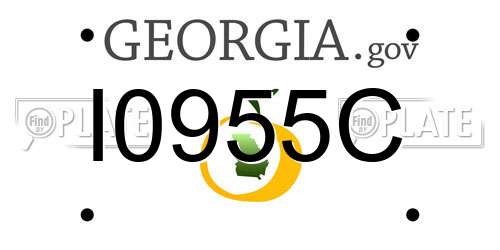 I0955C Georgia License Plate