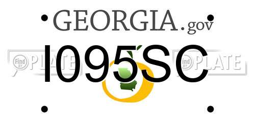 I095SC Georgia License Plate