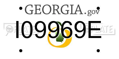 I09969E Georgia License Plate
