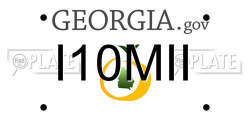 I10MII Georgia License Plate