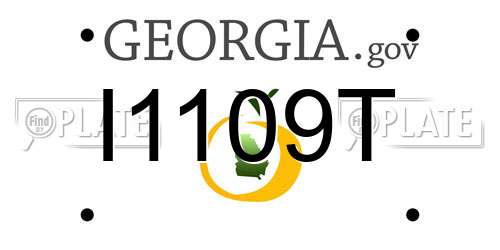 I1109T Georgia License Plate