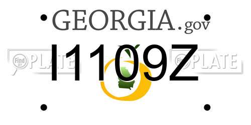 I1109Z Georgia License Plate
