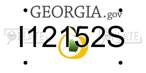 I12152S Georgia License Plate