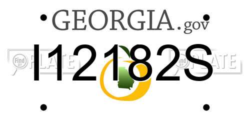I12182S Georgia License Plate