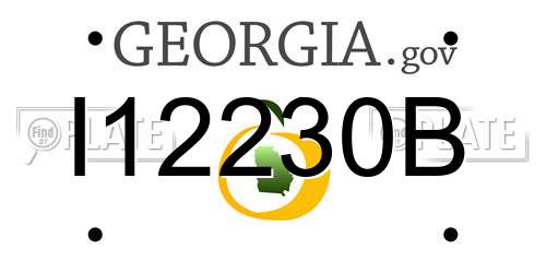 I12230B Georgia License Plate