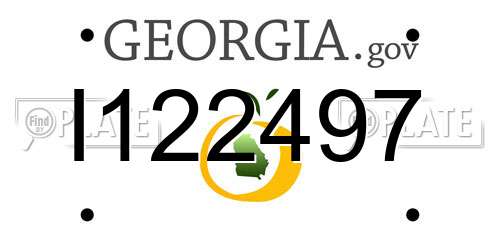 I122497 Georgia License Plate