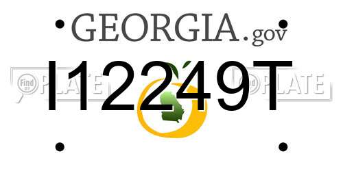I12249T Georgia License Plate