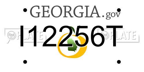 I12256T Georgia License Plate