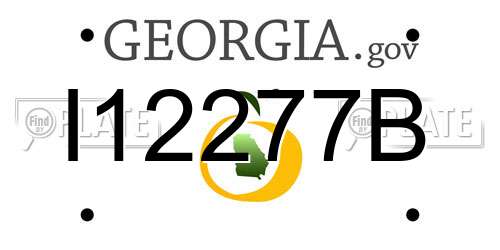 I12277B Georgia License Plate