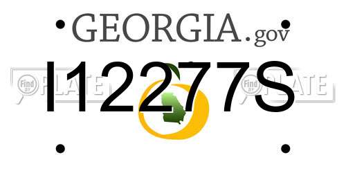 I12277S Georgia License Plate