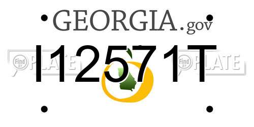 I12571T Georgia License Plate