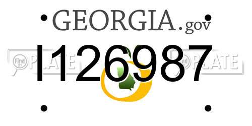 I126987 Georgia License Plate