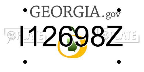 I12698Z Georgia License Plate