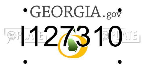 I127310 Georgia License Plate