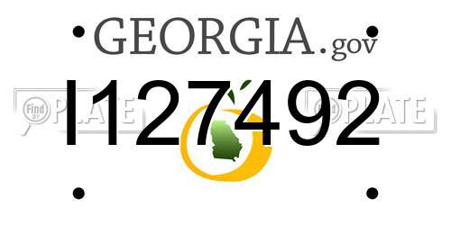 I127492 Georgia License Plate