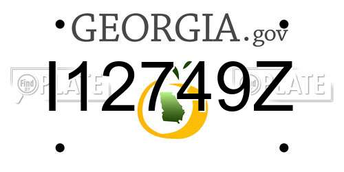 I12749Z Georgia License Plate