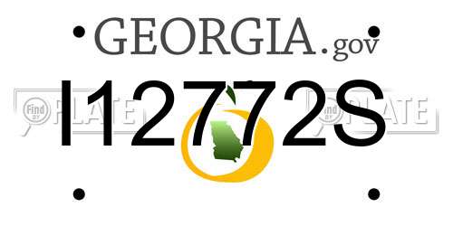 I12772S Georgia License Plate