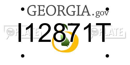 I12871T Georgia License Plate