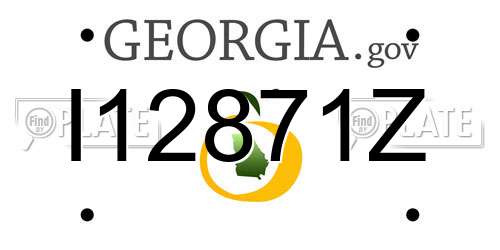 I12871Z Georgia License Plate