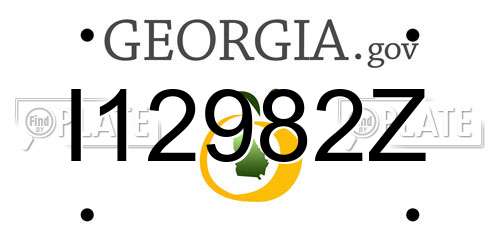 I12982Z Georgia License Plate