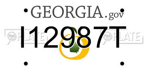 I12987T Georgia License Plate
