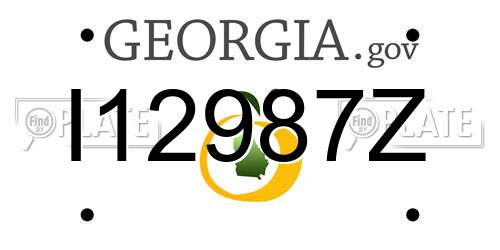 I12987Z Georgia License Plate