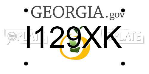I129XK Georgia License Plate