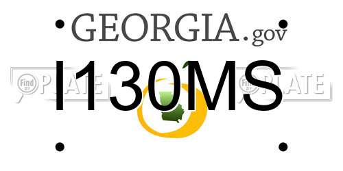 I130MS Georgia License Plate
