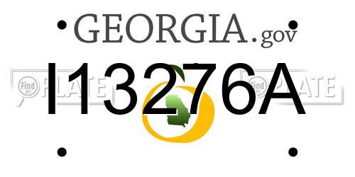 I13276A Georgia License Plate