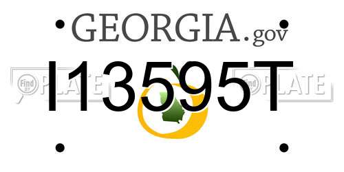 I13595T Georgia License Plate