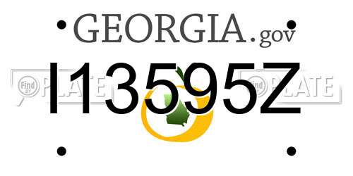 I13595Z Georgia License Plate