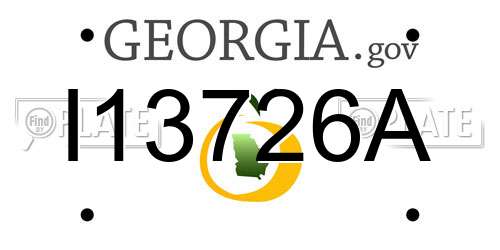 I13726A Georgia License Plate