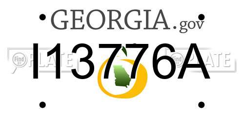 I13776A Georgia License Plate