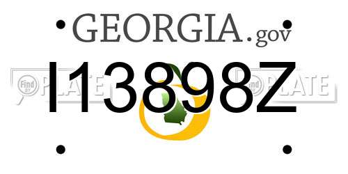 I13898Z Georgia License Plate
