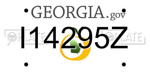 I14295Z Georgia License Plate