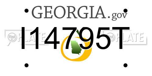 I14795T Georgia License Plate