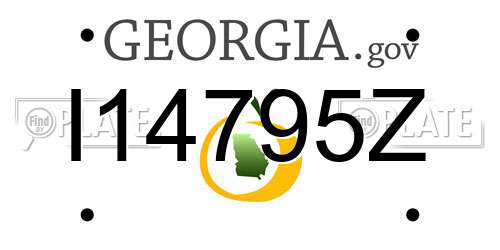 I14795Z Georgia License Plate