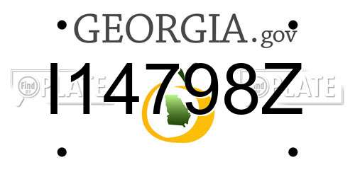I14798Z Georgia License Plate