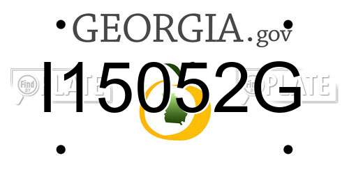 I15052G Georgia License Plate