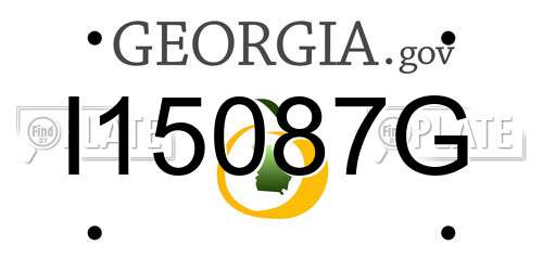 I15087G Georgia License Plate