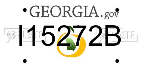 I15272B Georgia License Plate