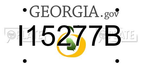I15277B Georgia License Plate