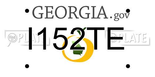 I152TE Georgia License Plate
