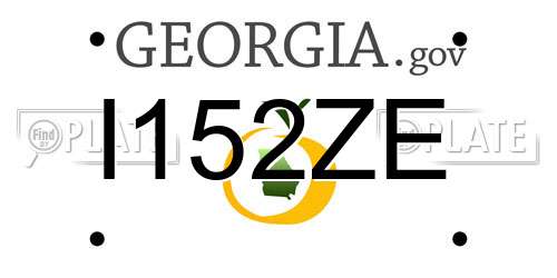 I152ZE Georgia License Plate