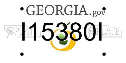 I15380I Georgia License Plate